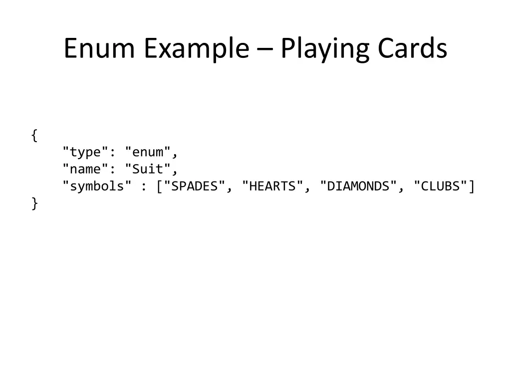 enum example playing cards
