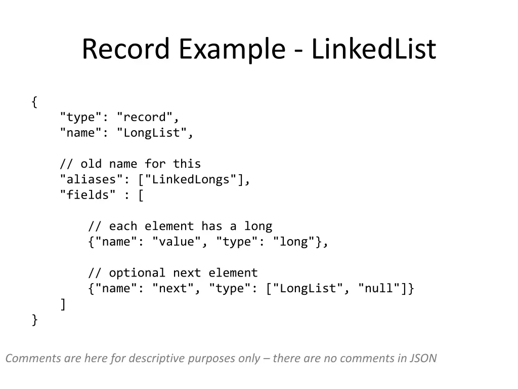 record example linkedlist