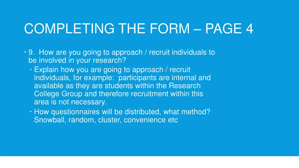 completing the form page 4