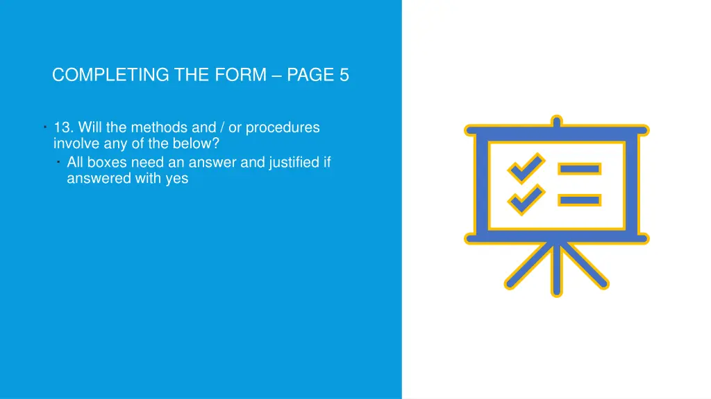 completing the form page 5