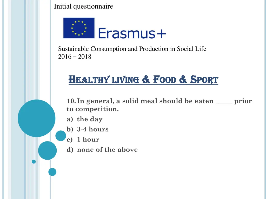initial questionnaire 22