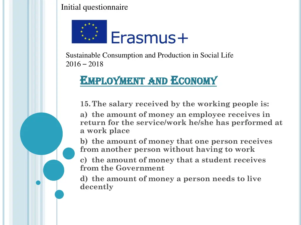 initial questionnaire 33