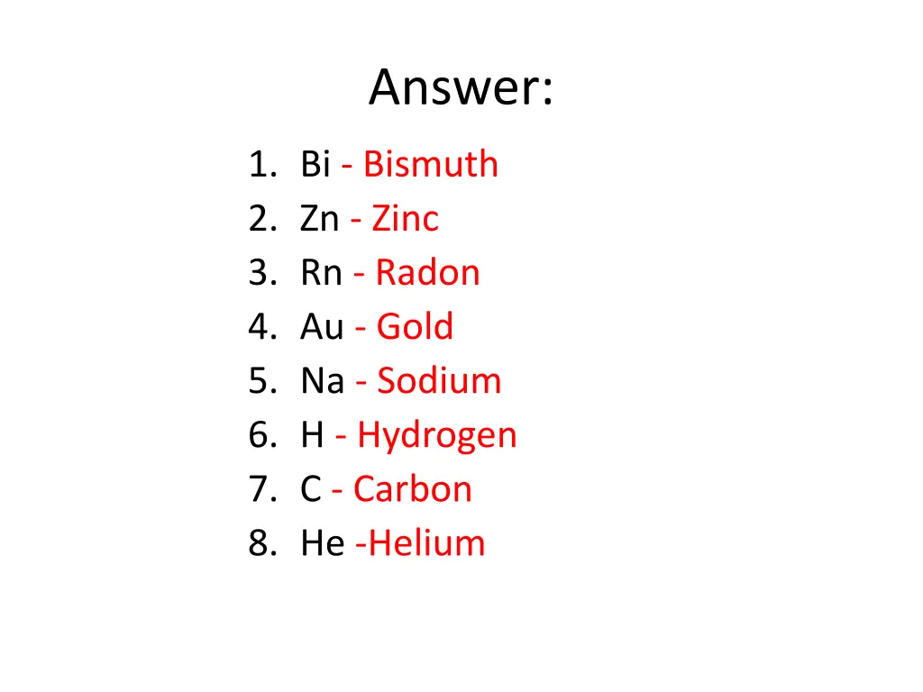 answer