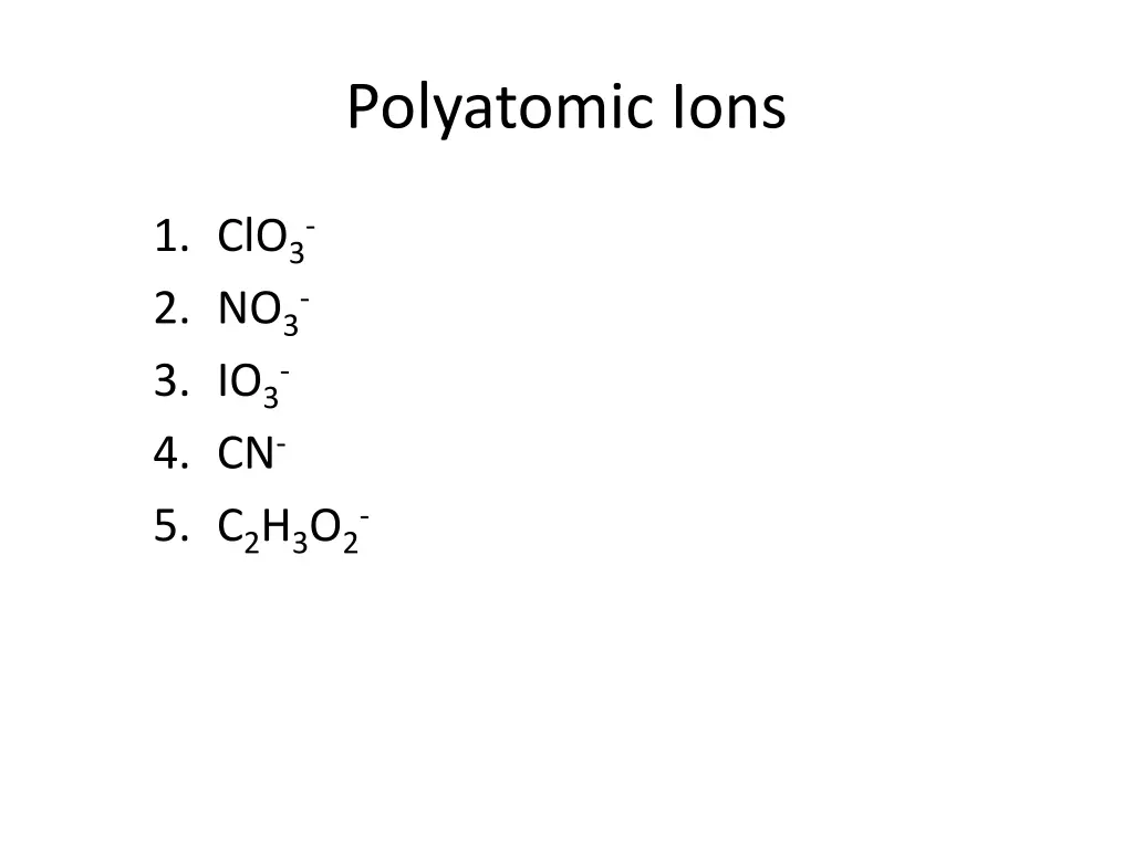 polyatomic ions 1