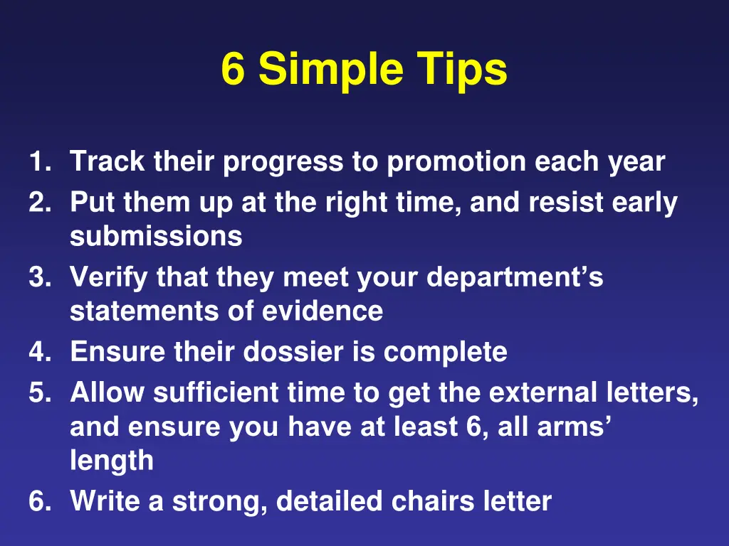 6 simple tips