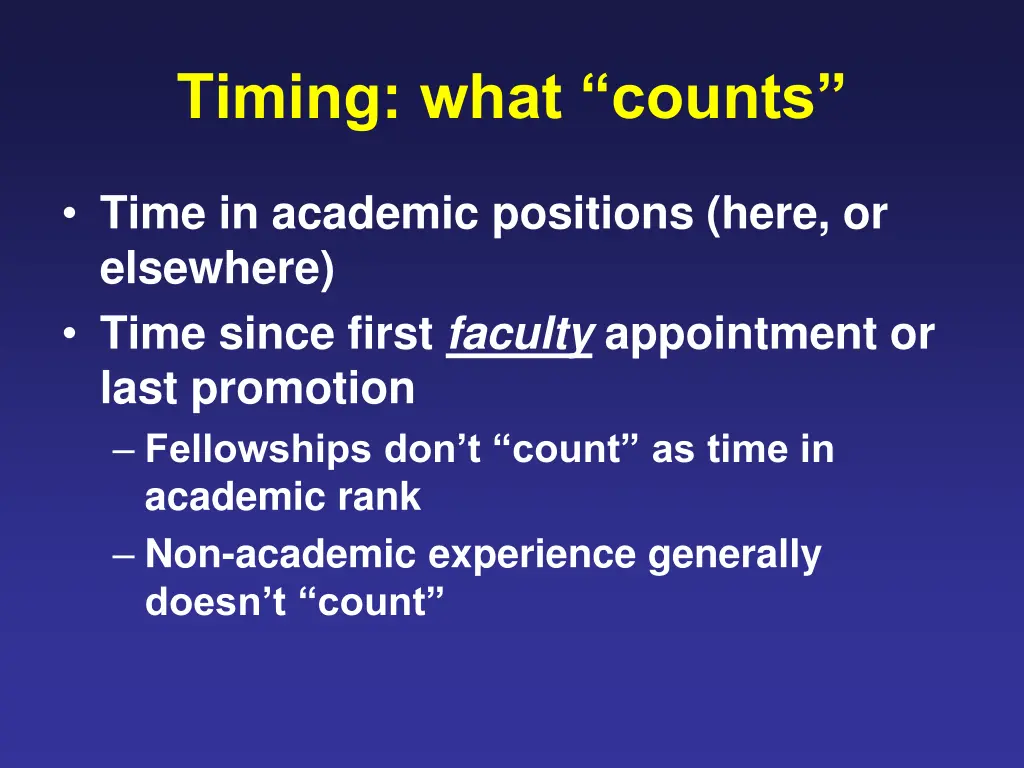 timing what counts