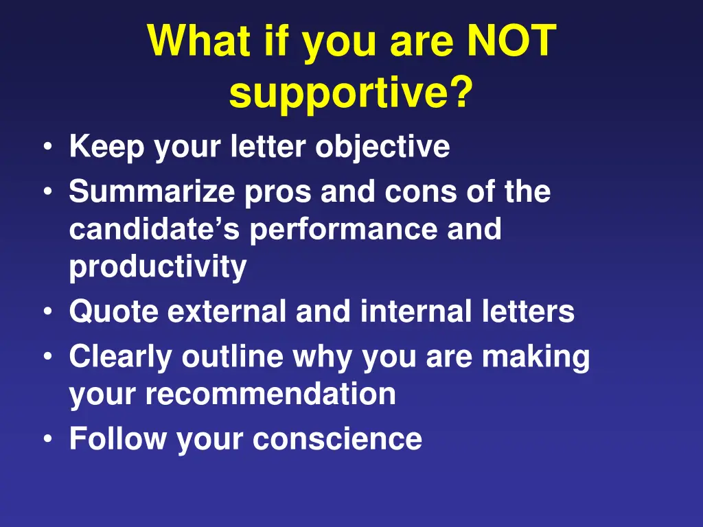 what if you are not supportive keep your letter