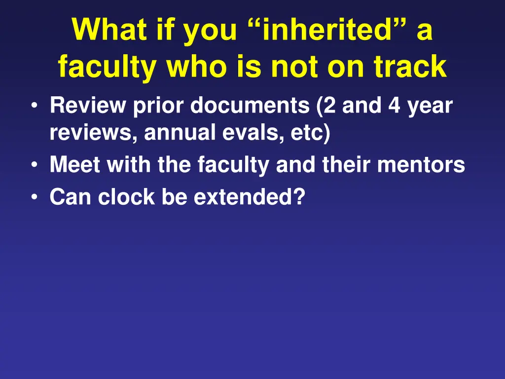 what if you inherited a faculty