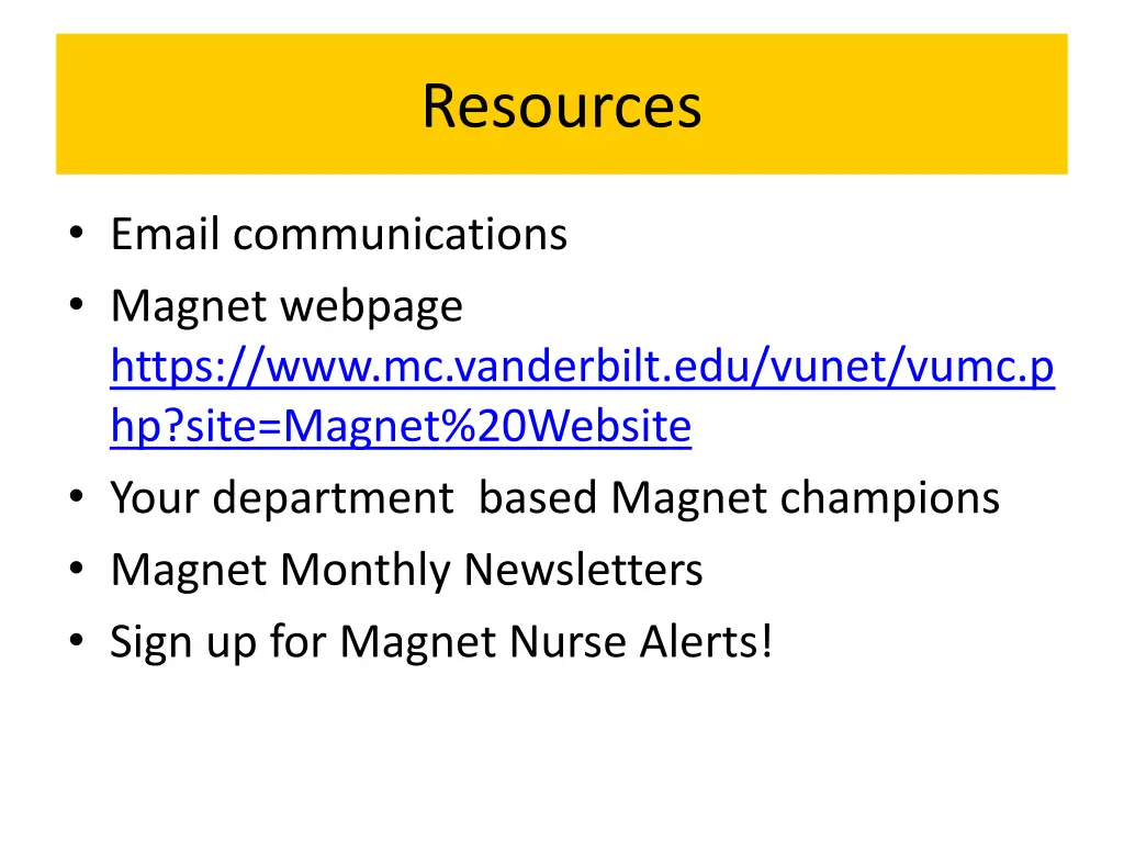 resources