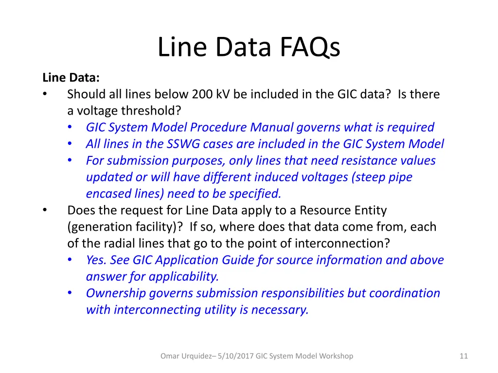 line data faqs