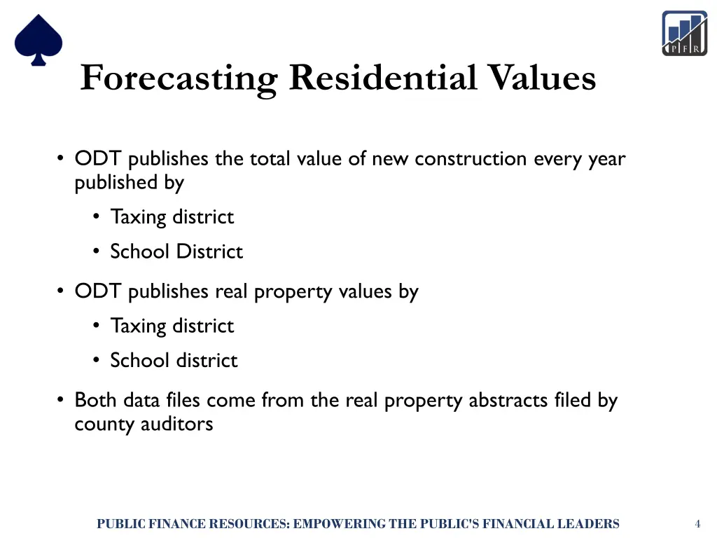 forecasting residential values 1