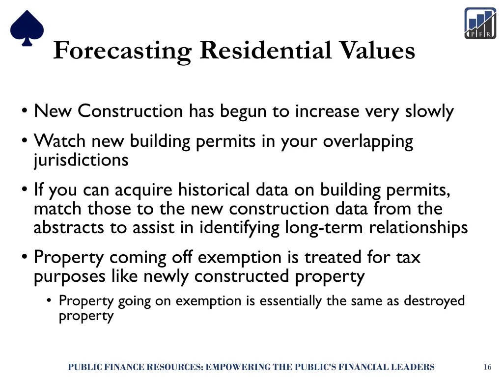 forecasting residential values 12