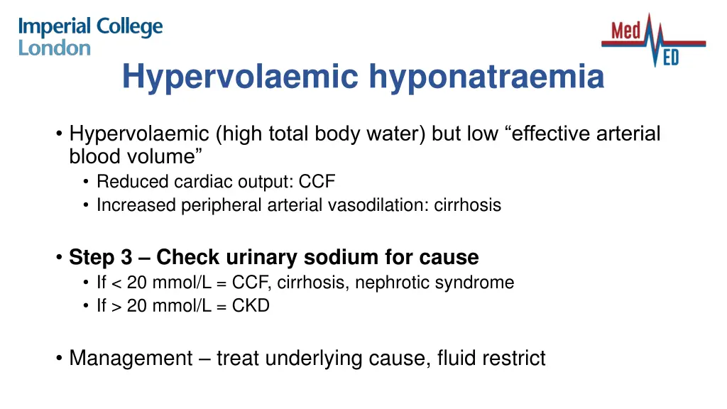 hypervolaemic hyponatraemia