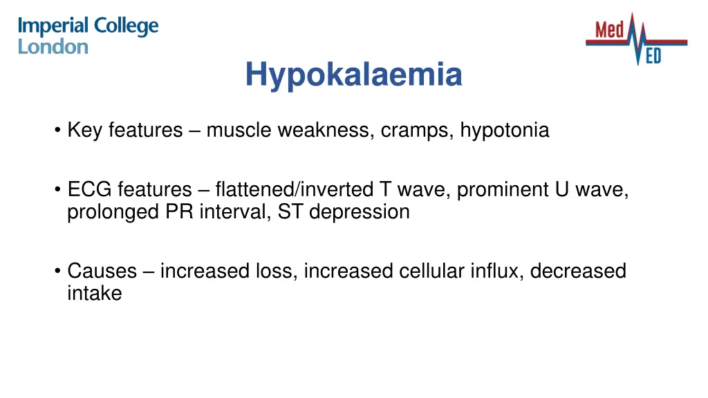 hypokalaemia