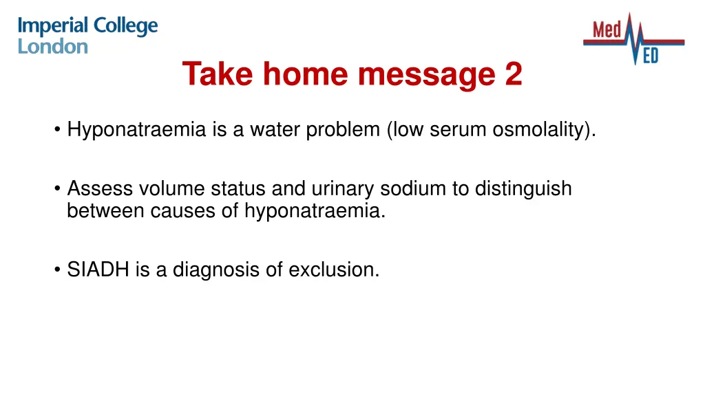 take home message 2