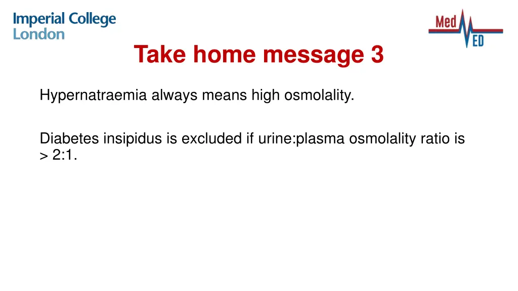 take home message 3