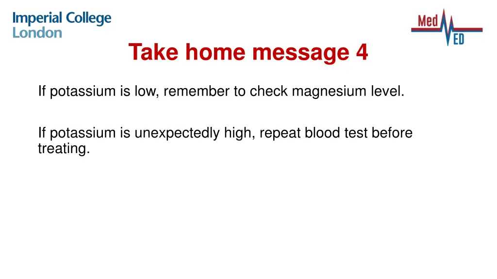 take home message 4