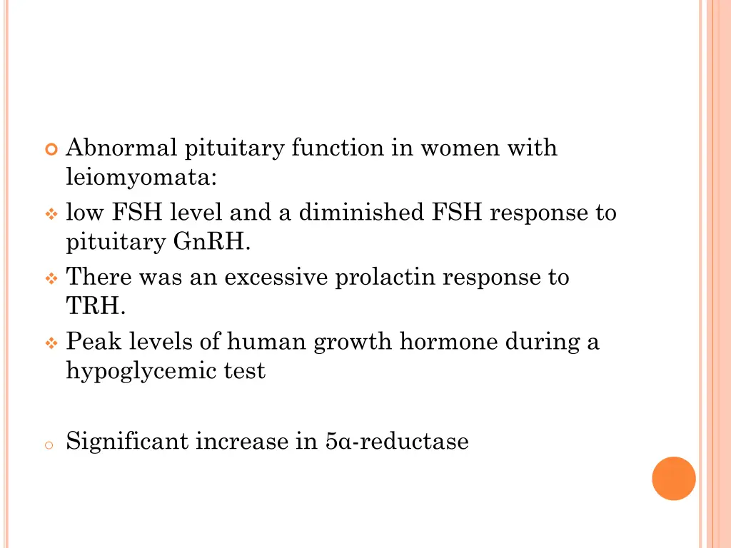 abnormal pituitary function in women with
