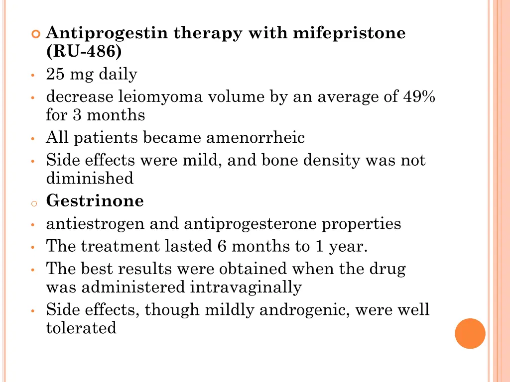 antiprogestin therapy with mifepristone
