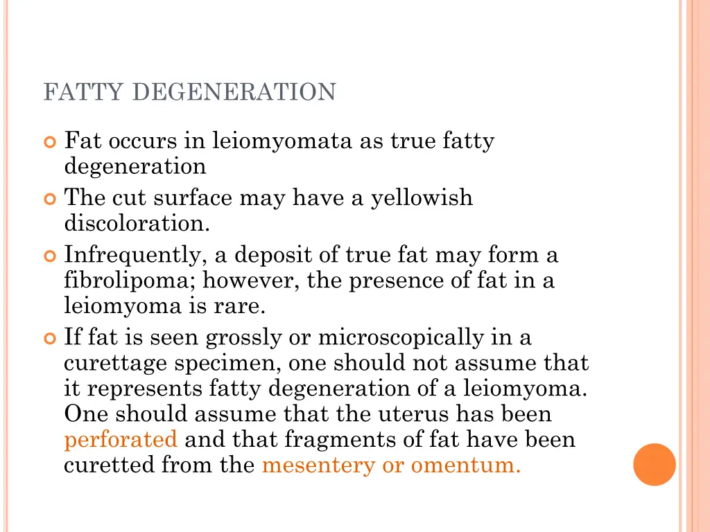 fatty degeneration