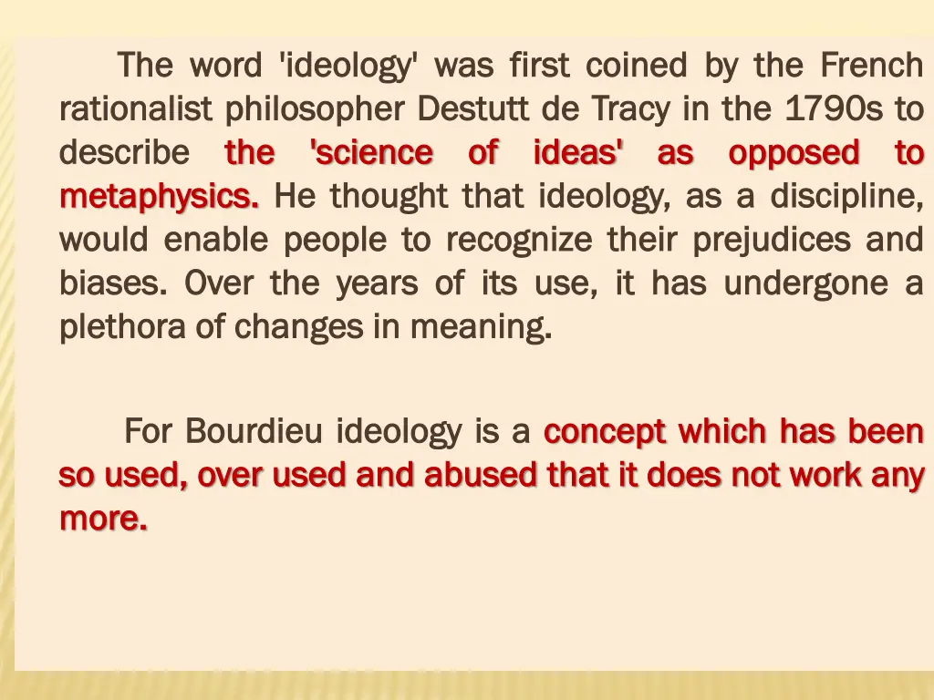 the the word word ideology rationalist