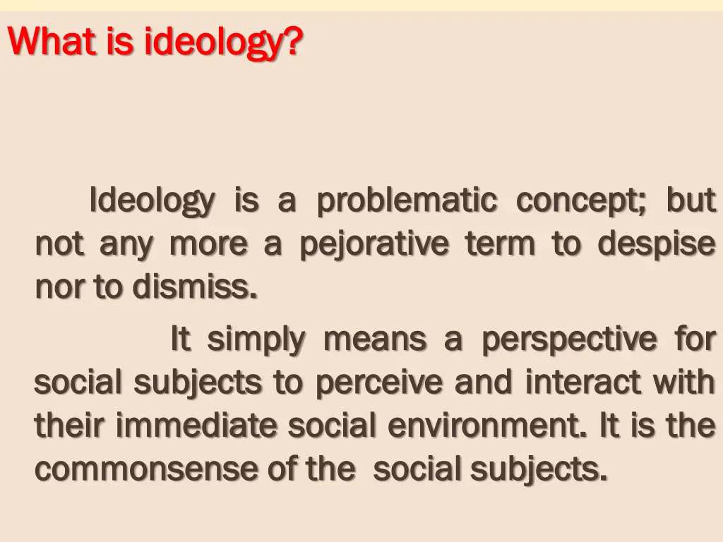 what what is is ideology ideology