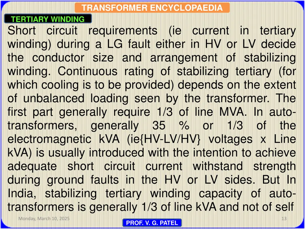 transformer encyclopaedia tertiary winding 10