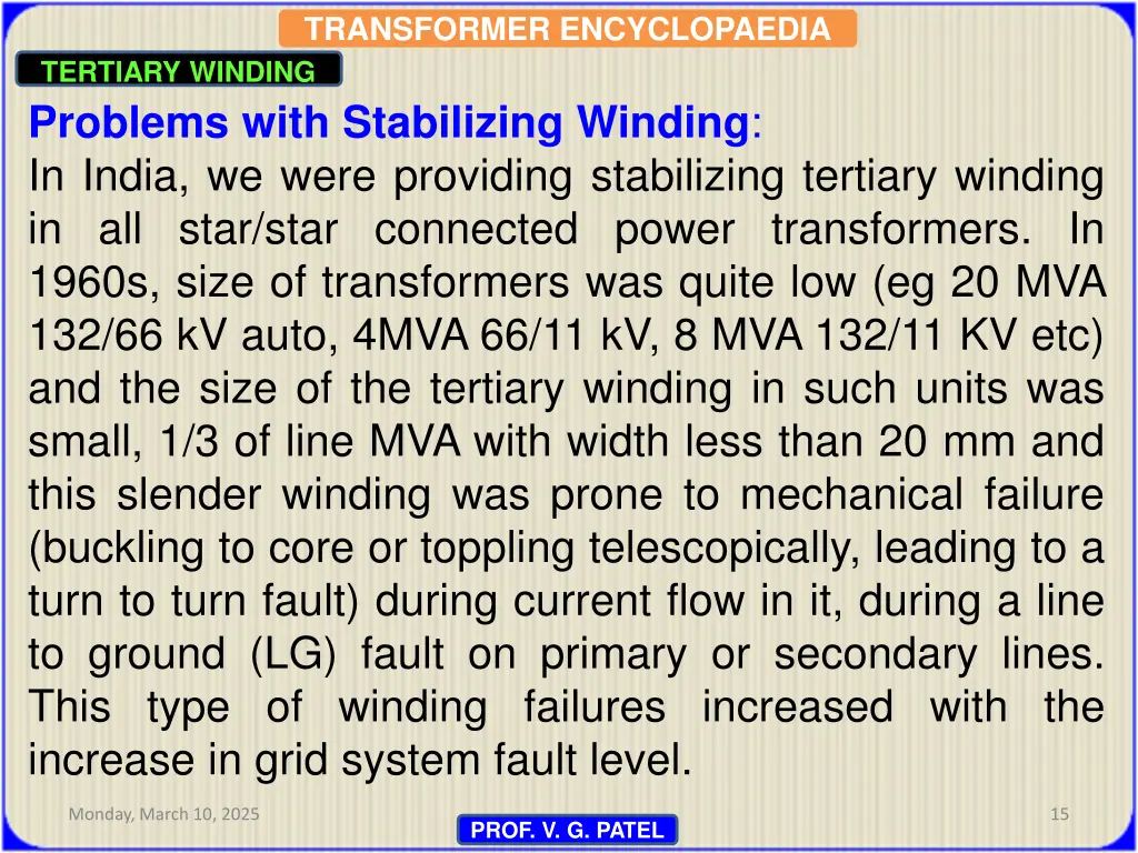 transformer encyclopaedia tertiary winding 12