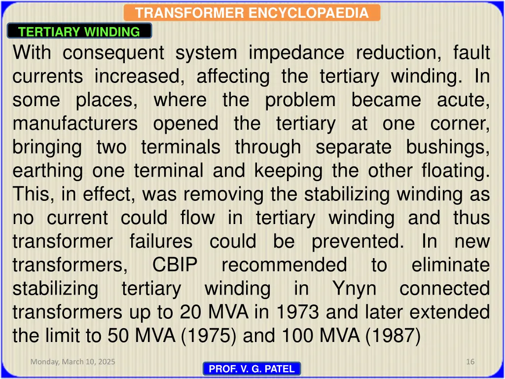 transformer encyclopaedia tertiary winding 13