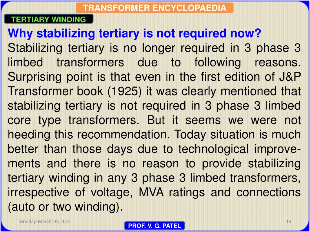 transformer encyclopaedia tertiary winding 16