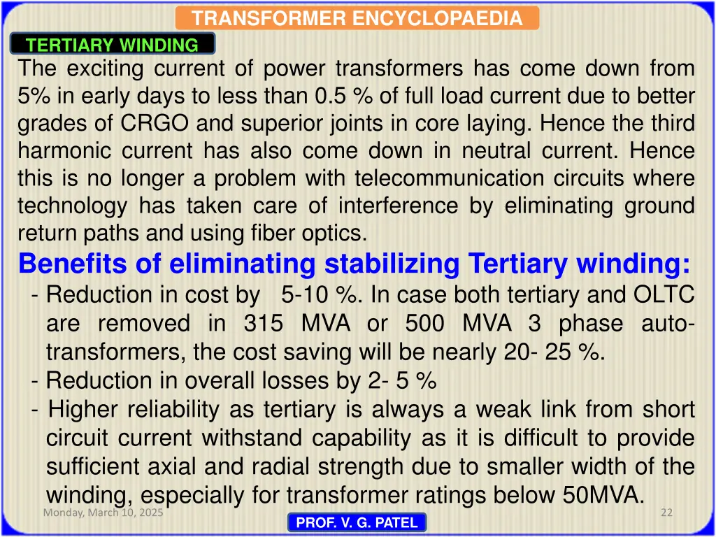 transformer encyclopaedia tertiary winding 19