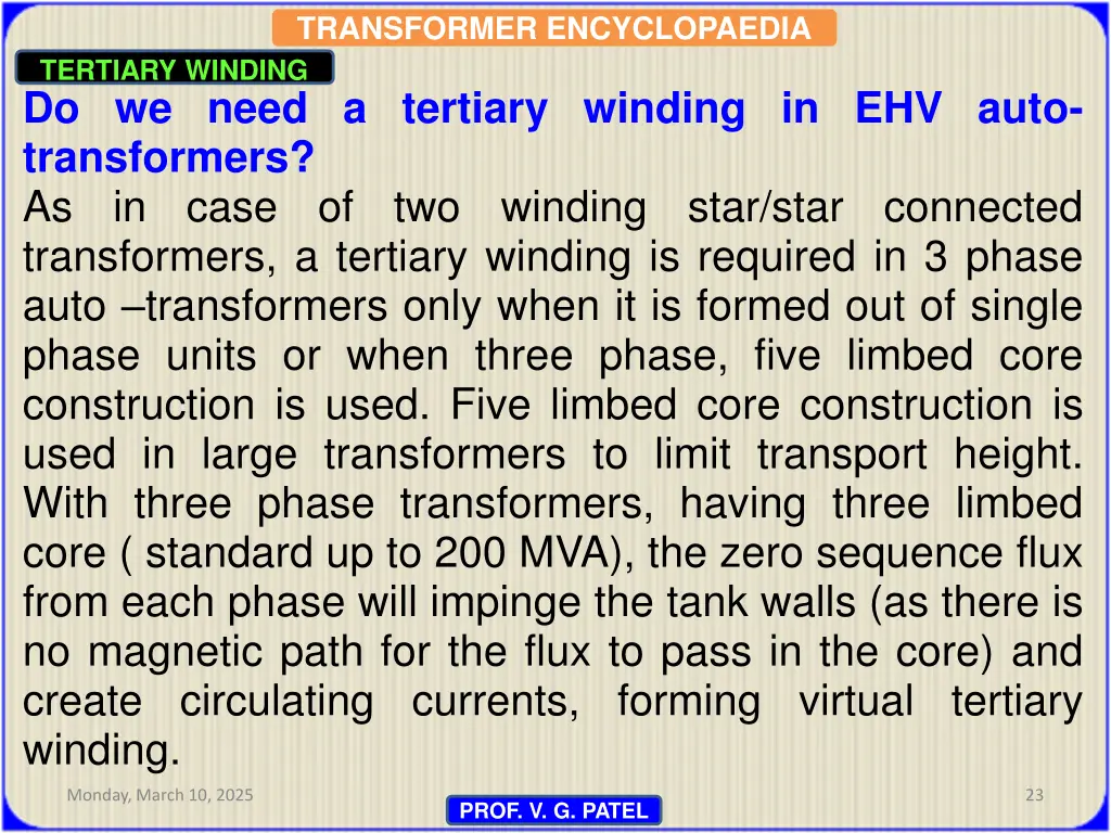 transformer encyclopaedia tertiary winding 20