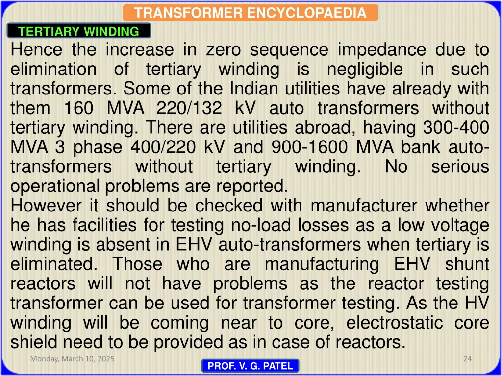 transformer encyclopaedia tertiary winding 21