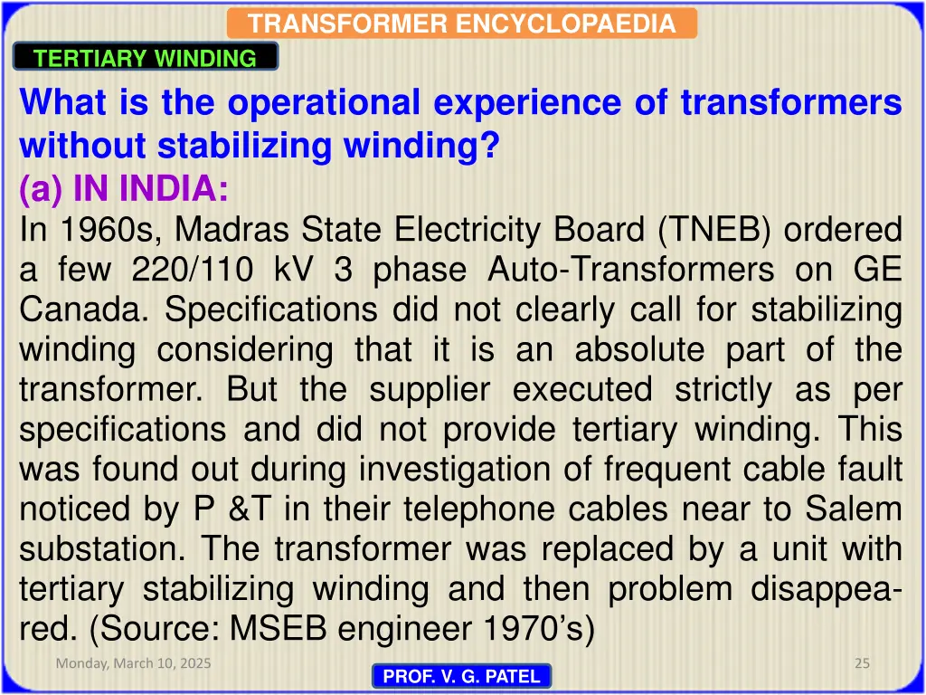 transformer encyclopaedia tertiary winding 22