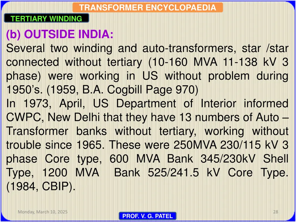 transformer encyclopaedia tertiary winding 25