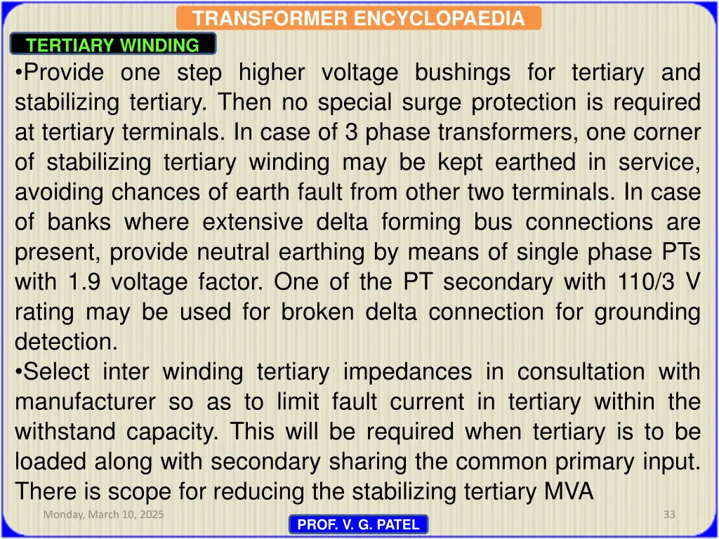 transformer encyclopaedia tertiary winding 30