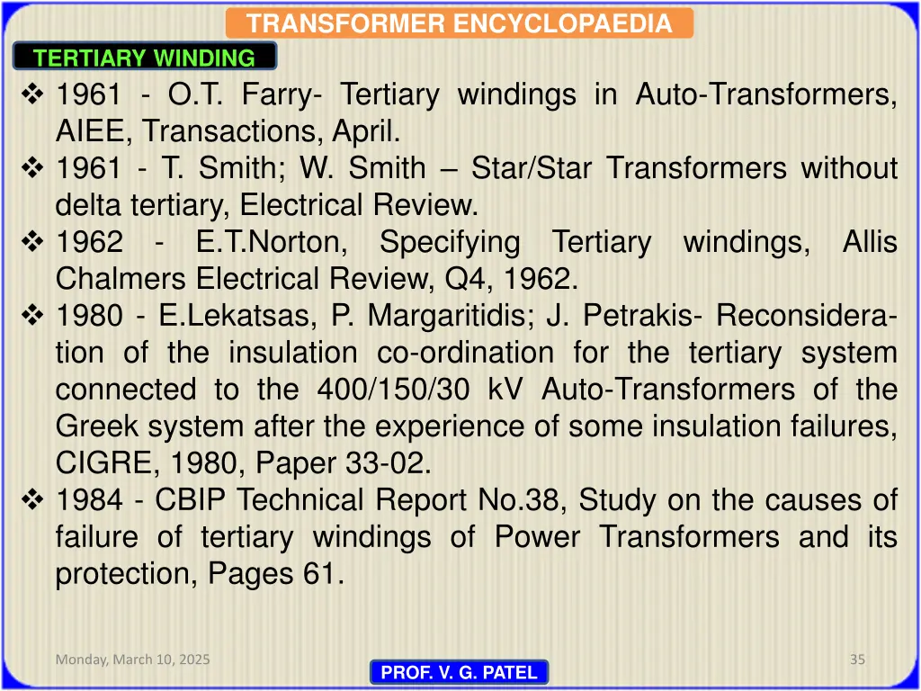 transformer encyclopaedia tertiary winding 32