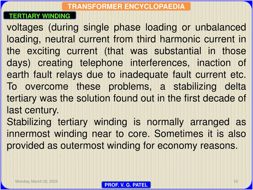 transformer encyclopaedia tertiary winding 7