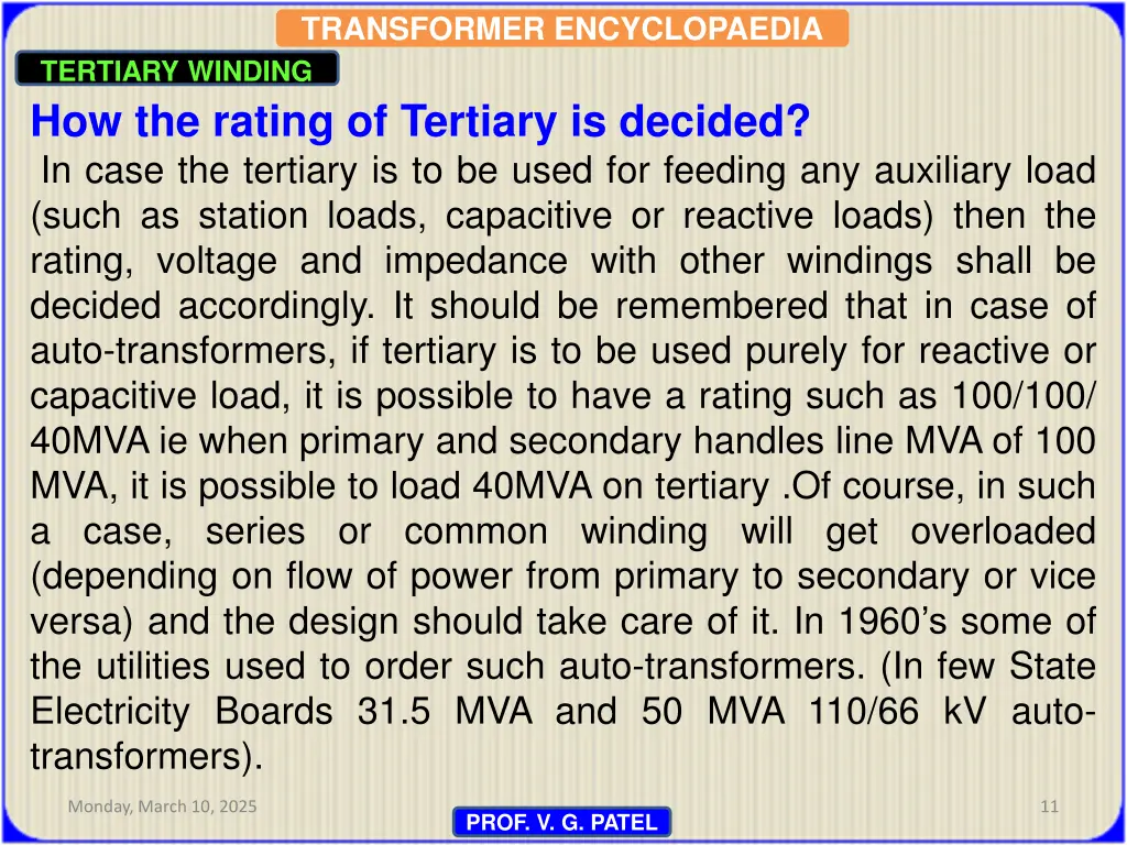 transformer encyclopaedia tertiary winding 8