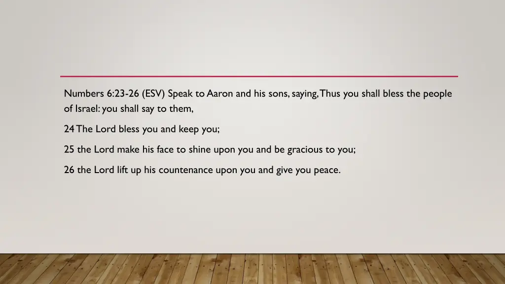 numbers 6 23 26 esv speak to aaron and his sons