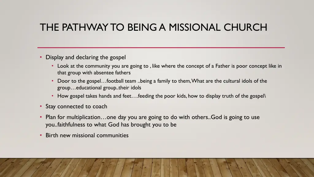 the pathway to being a missional church 4