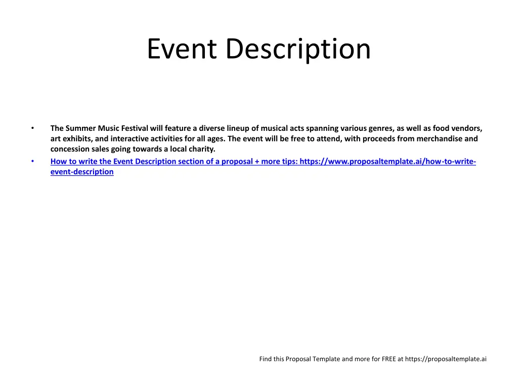 event description