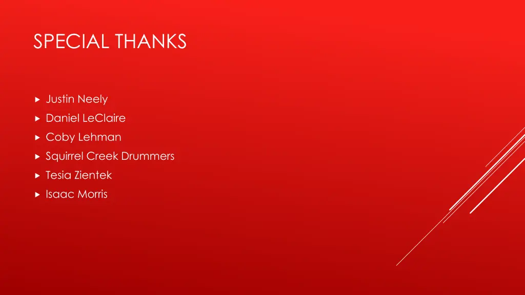 special thanks