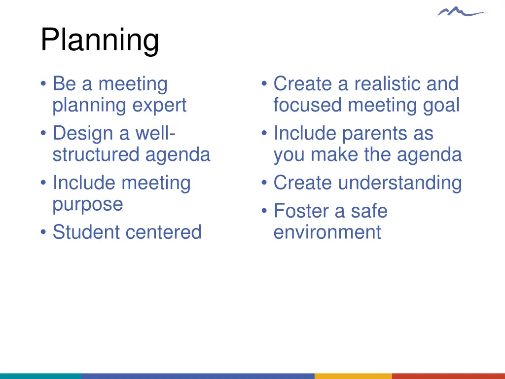 planning