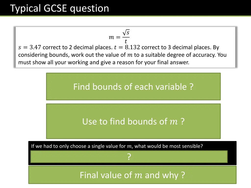 typical gcse question
