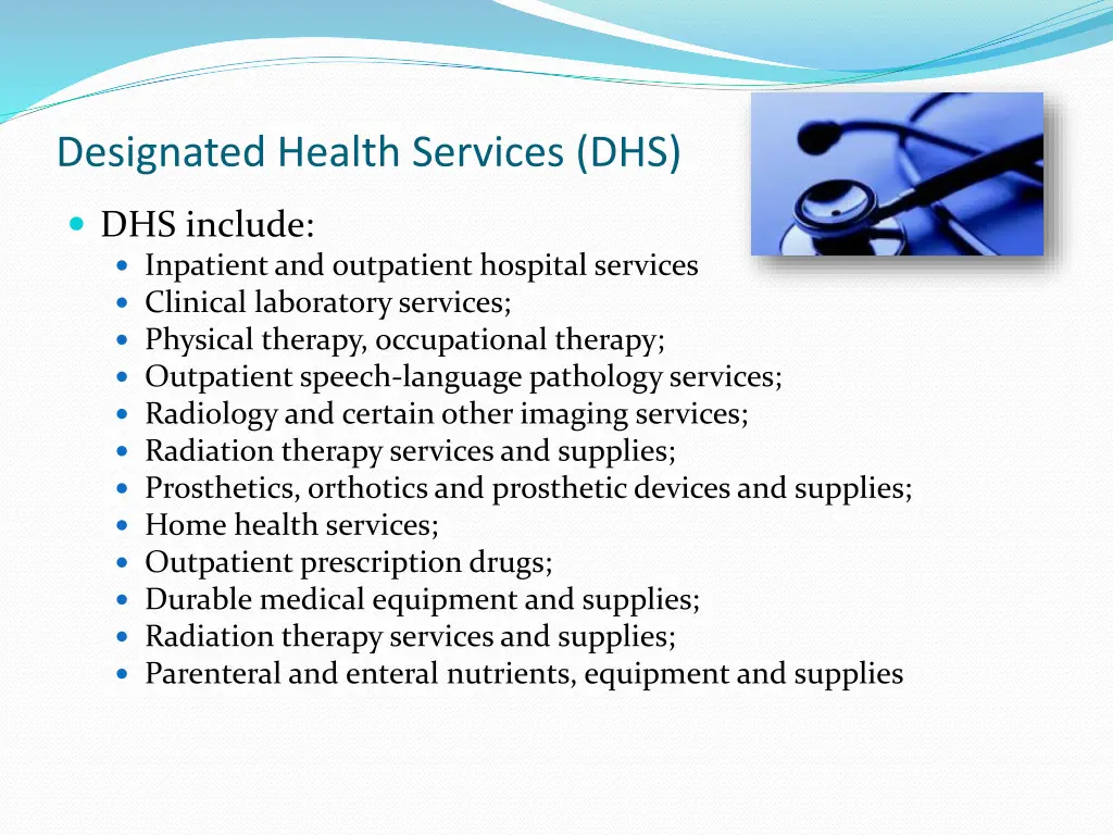 designated health services dhs