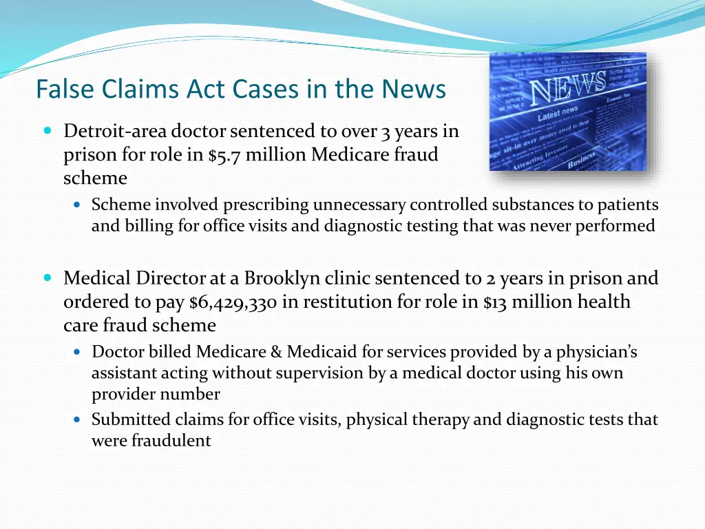false claims act cases in the news
