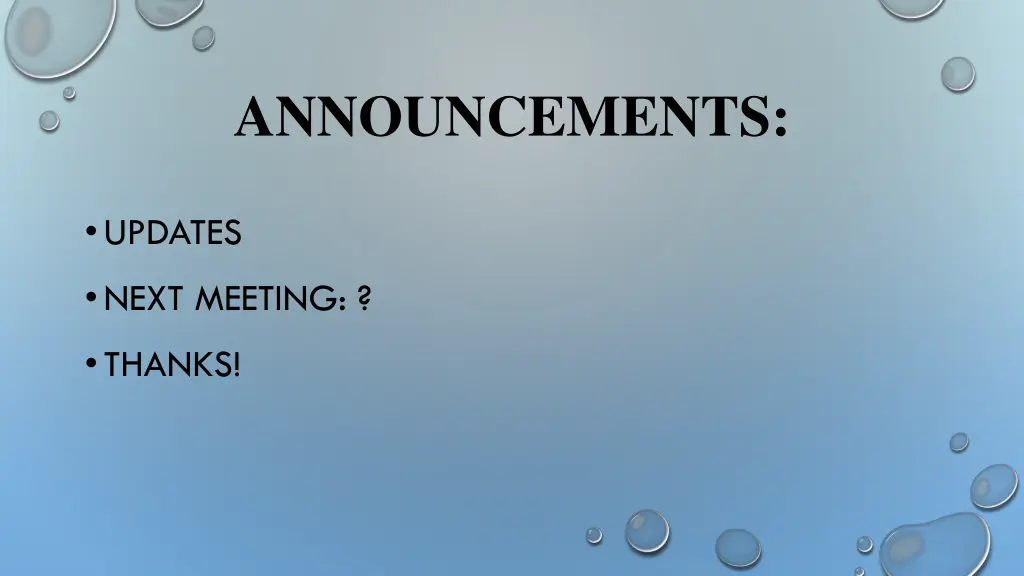 announcements