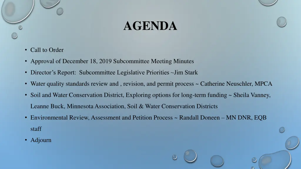 agenda