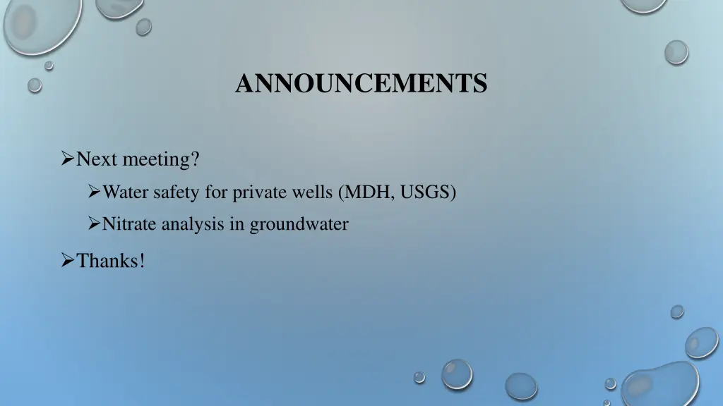 announcements